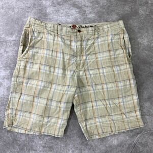 Tommy Bahama Shorts Mens 38 Beige Plaid Linen Blend Paradise Nation